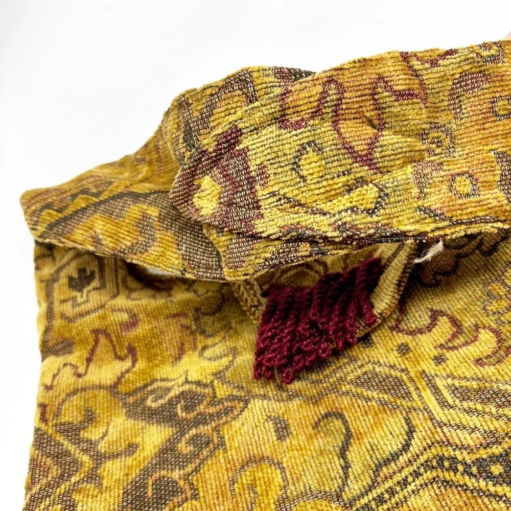 Handmade Bohemian Tapestry Shoulder Bag Red Fringe Tassel Boho Festival - Picture 5 of 11